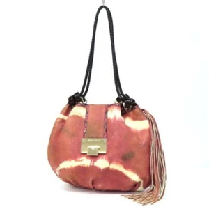 Jimmy Choo Pink Leather Braided Strap Shoulder Tote Bag, Gold Hardware - Picture 1 of 16