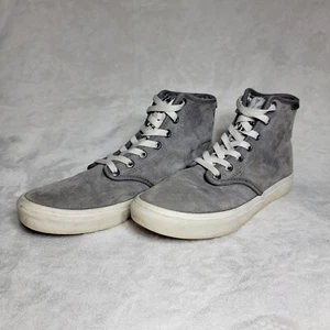 Vans Off The Wall Suede High Top Knit Accent Shoes TB4R Women's US 7.5 Gray - Picture 1 of 9