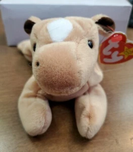 1B Ty Beanie Baby Derby Horse Retirado 1995 PVC Melena Gruesa Envío Gratis - Imagen 1 de 9