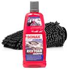 Produktbild - SONAX Xtreme RichFoam Shampoo 1 L + XL Chenille Waschhandschuh red - Autowäsche
