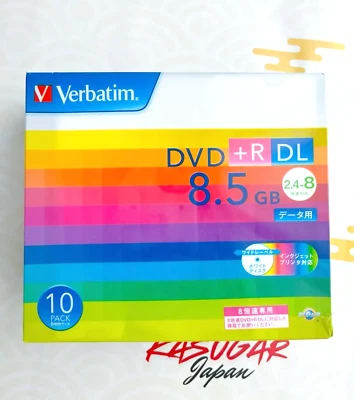 Verbatim DVD+R DL 8.5GB 10Pack(w/Case) Write-Once Printable fm Japan w/Trking - Image 1 of 4