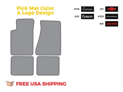 FITS 1985-1992 Chevrolet Camaro Molded Floor Mat 4pc Cutpile Foto 1 de 4