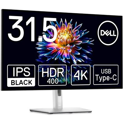 Dell 32" LED UltraSharp 4K 3840 X 2160 IPS Monitor USB Type-C HDR 400 U3223QE - image 1 of 4