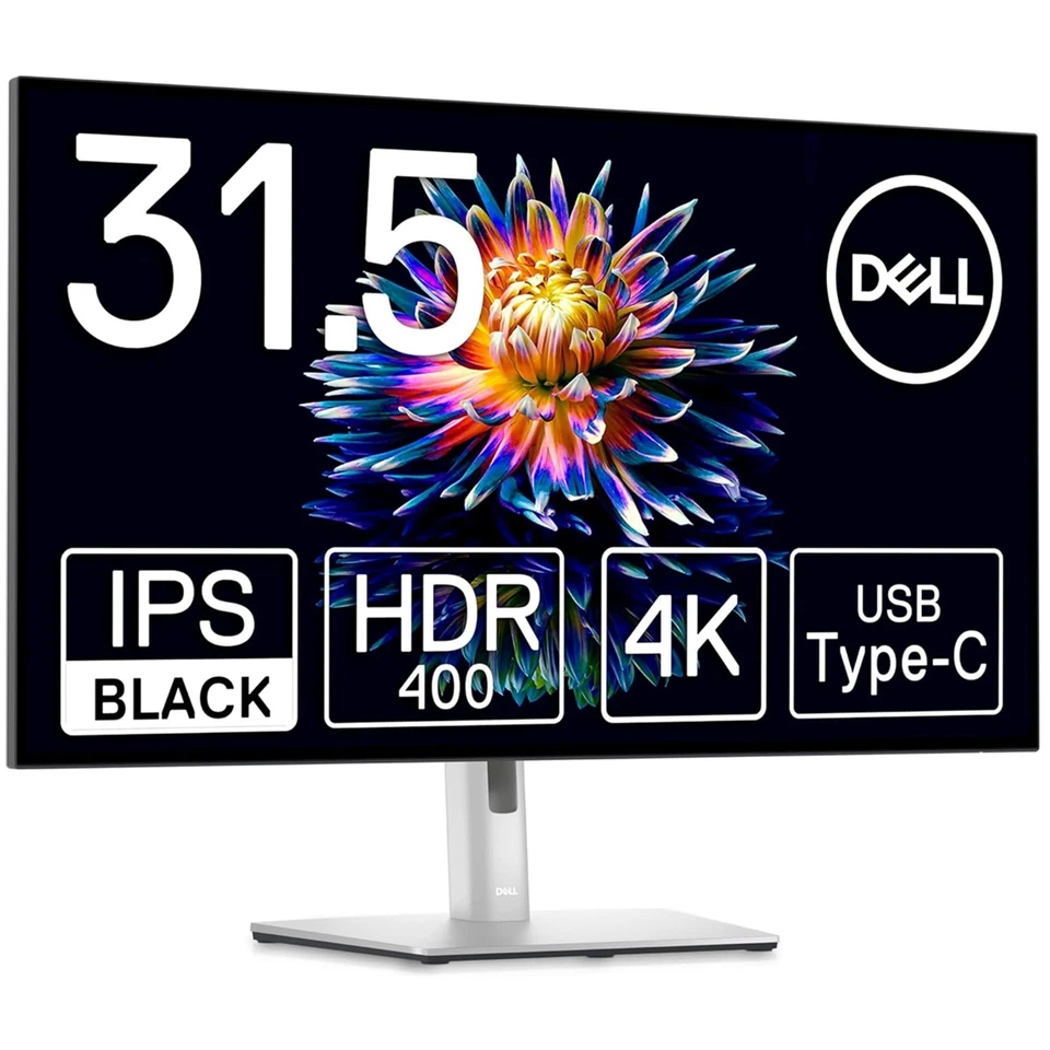 Dell 32" LED UltraSharp 4K 3840 X 2160 IPS Monitor USB Type-C HDR 400 U3223QE - image 1 of 4