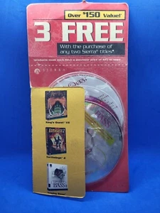 Sierra Online PC big box game pack - 3 FREE - Kings Quest VII - Earth Siege 2 +1 - Picture 1 of 6