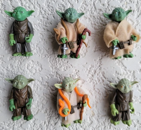 Star Wars Vintage 1980 Yoda Lot 6 Figures w/ Acces Kenner * NO REPRO! Original! Cover