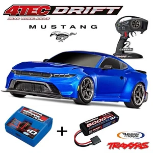 TRAXXAS# 4TEC Ford Mustang blau 1/10 Drift RTR +5000 mAh Lipo Akku + ID-Lader - Bild 1 von 10