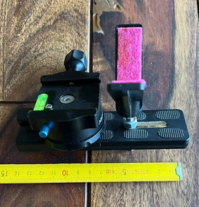 Stativ-Aufsatz, Stabilisator f. Nikon P1000, m. Stativkopf + Y-Gewehrhalterung - Bild 1 von 5