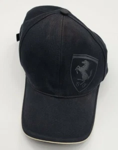 Seltene Puma Ferrari schwarze verstellbare Mütze Erwachsene schwarzes Logo Scuderia Retro offiziell - Bild 1 von 12