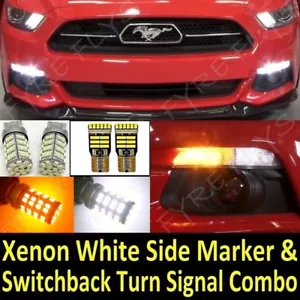 2015-2017 Mustang Super Bright Switchback LED Turn Signal & Side Marker package - Picture 1 of 6