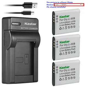 Kastar Battery Slim Charger for Olympus Li-90B 92B UC-90 & Olympus Stylus SH-1 - Picture 1 of 11