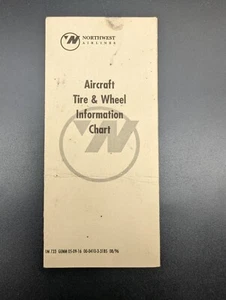 NORTHWEST AIRLINES Aircraft Tire & Wheel Information Chart 747 757 DC-10 1996 - Picture 1 of 6