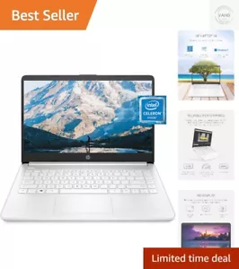 14-inch Intel Celeron Laptop - Ultra Portable Snowflake White with Windows 11 - Picture 1 of 10