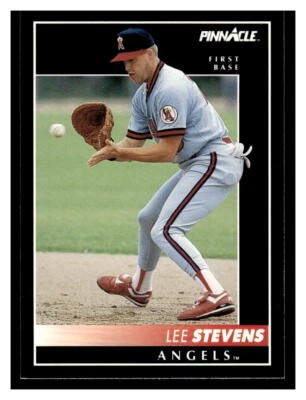 1992 Pinnacle  #453 Lee Stevens - California Angels - Image 1 of 2