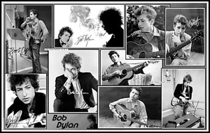 Bob Dylan, Signed, Collage Cotton Canvas Image. Limited Edition (BD-2) - Picture 1 of 1