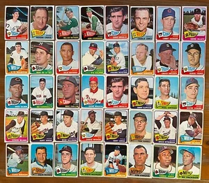 MLB Vintage Lot 1965 Topps 40 Baseball Cards VG Commons Cuellar Burgess Craig - Picture 1 of 6