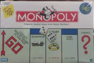 Vtg 1999 Monopoly Milton Bradley Sealed 65th Anniversary Edition Family Game - Picture 1 of 6