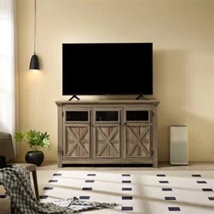 3 Doors Cabinet Large Buffet Sideboard Cabinet, TV Stand Cabinet for Up To 60" - Picture 1 of 13
