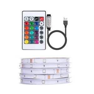 LED Strip Light RGB Colour Changing USB Room Decor DC5V TV Background Remote - Picture 1 of 11
