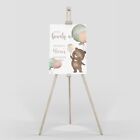 Baby Shower Poster Sign Personalised Welcome Party Sign Bearly Wait Sign A5-A1