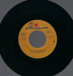 Softly As I Leave You & September of My Yeras by Frank Sinatra Reprise Records - Imagen 1 de 3