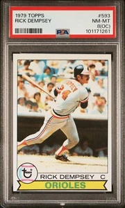 1979 Topps Rick Dempsey #593 Baseball Card Orioles | PSA 8 (OC) NM-MT POP 26 - Bild 1 von 4