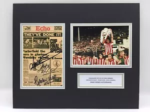 RARE Jim Montgomery Bobby Kerr Sunderland 1973 Signed Photo Display + COA +PROOF - Picture 1 of 5