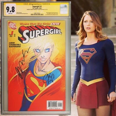 CGC 9.8 SS Supergirl #1 signed by Chyler Leigh & Mehcad Brooks CW TV show stars - Image 1 of 2