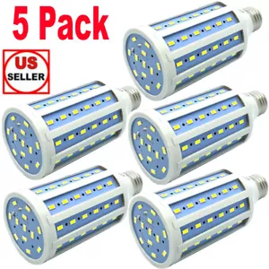 5pack Super Bright LED Bulb 72-Chip Corn Light E26 20W Cool Daylight 6000K White - Picture 1 of 9