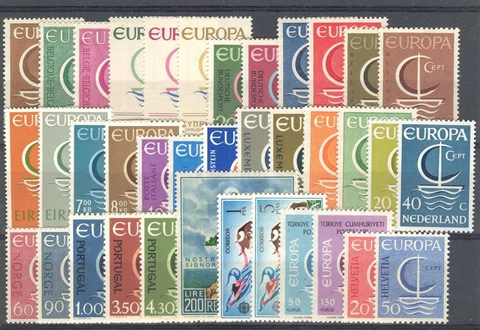 1966 EUROPA CEPT complete year set MNH Cover
