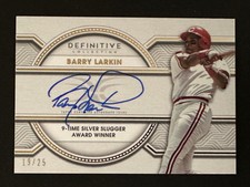 2022 Topps Definitive Collection Legendary Barry Larkin /25 Auto Autograph