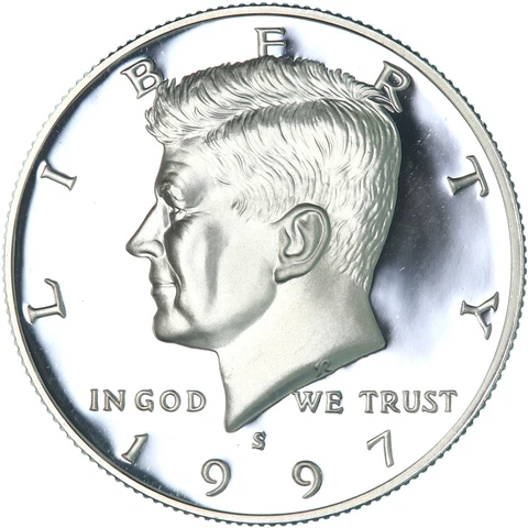 1997 S Kennedy Half Dollar Gem Deep Cameo 90% Silver Proof See Pics Z339 Cover