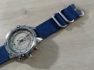 Blue Nylon Military Watch Strap for Timex T45601, T2N721 E-tide Compass Watches - Picture 1 of 14