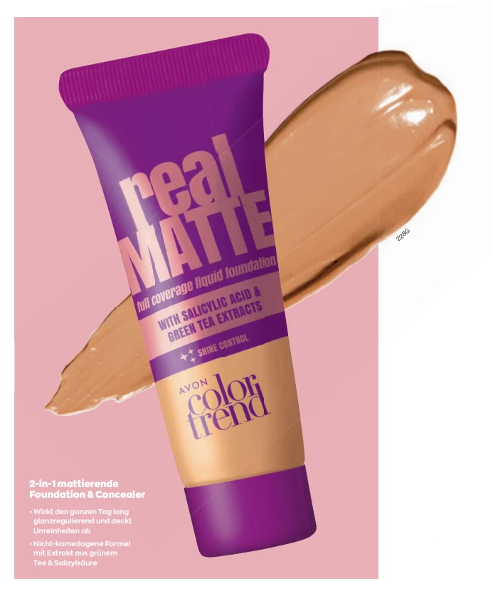 AVON Color trend 2in1 mattierende  Foundation  Concealer Farben zur Auswahl Top - Bild 1 von 1