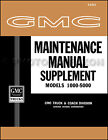 1963 GMC Truck Shop Manual Pickup Suburban Repair Service Book Supplement 