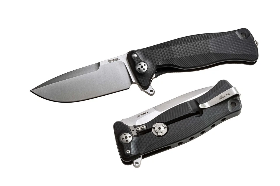 LionSteel Knives SR11 Frame Lock SR11A BS Sleipner Steel Black Ergal Aluminum - Image 1 of 1