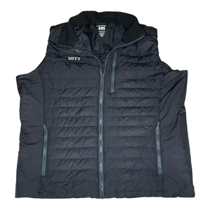 Helly Hansen Vest Mens 2XL Black PrimaLoft Insulated Puffer Full Zip Pockets - Picture 1 of 13