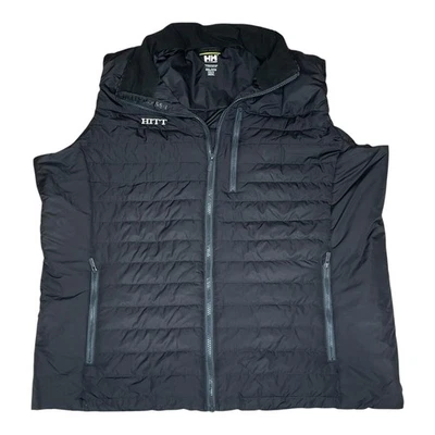 Helly Hansen Vest Mens 2XL Black PrimaLoft Insulated Puffer Full Zip Pockets - Image 1 of 4