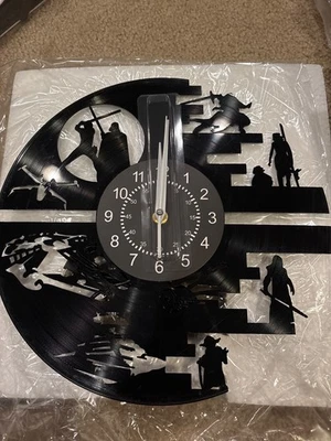Reloj de Vinilo Star Wars Dark Vader Disco de Vinilo Reloj de Pared Decoración del Hogar Hecho a Mano NUEVO Foto 1 de 3