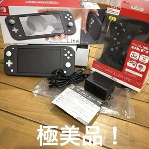 Nintendo Switch Lite Gray + AC Adapter Set, Used, with Original Box pre-ownerd - Picture 1 of 11