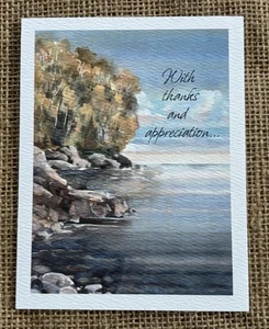Doctors Day Appreciation Card Dan Weimer Art Water Bluff Coastal Beach Peaceful - Picture 1 of 5