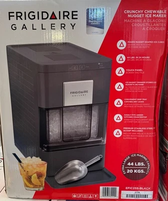 New Frigidaire GALLERY 44LBS Crunchy Chewable Nugget Ice Maker EFIC165-BLACK