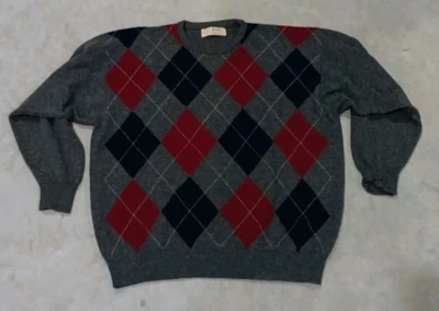 Suéter Pullover Pringle Of Scotland Para Hombres 100% Lana a Cuadros Talla L/XL Foto 1 de 4
