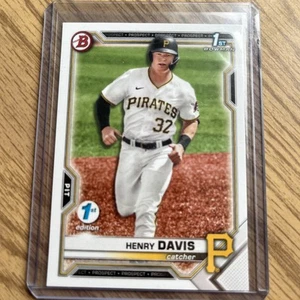2021 Bowman Draft 1st Edition Henry Davis Rookie RC #BD-48 Pirates - Picture 1 of 2