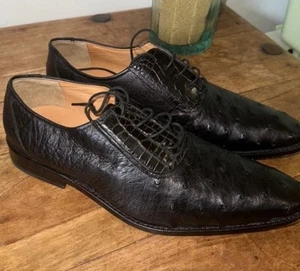 Balmain Paris Genuine Ostrich Leather Derby Men’s 41 - Picture 1 of 7