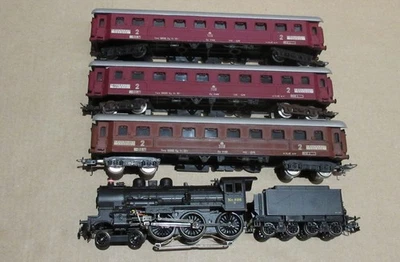 Märklin DSB Zug 34 989 Lok 298 T + 3x Lima DSB Personenwagen 9105 - Bild 1 von 4