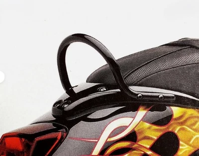 NOS HARLEY '02-06 VROD PRETO MINI ENCOSTO MARICAS VERTICAL TRILHO TRASEIRO BARRA DE APOIO - Imagem 1 de 4