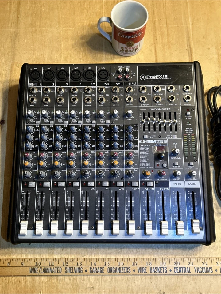 Mackie ProFX12 12 Channel Mic/Line Mixer with 32 Bit FX Effects TESTED WORKING! - Image 1 of 4