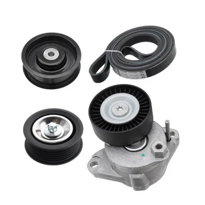Drive Belt Tensioner and Idler Pulley Serpentine Belt kit for Mercedes-Benz E550 Foto 1 de 4