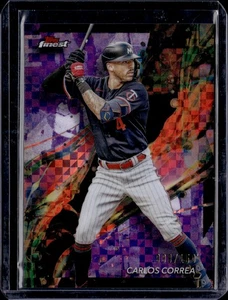 2024 Finest Carlos Correa Purple Checkerboard Refractors 098/150 - Picture 1 of 2